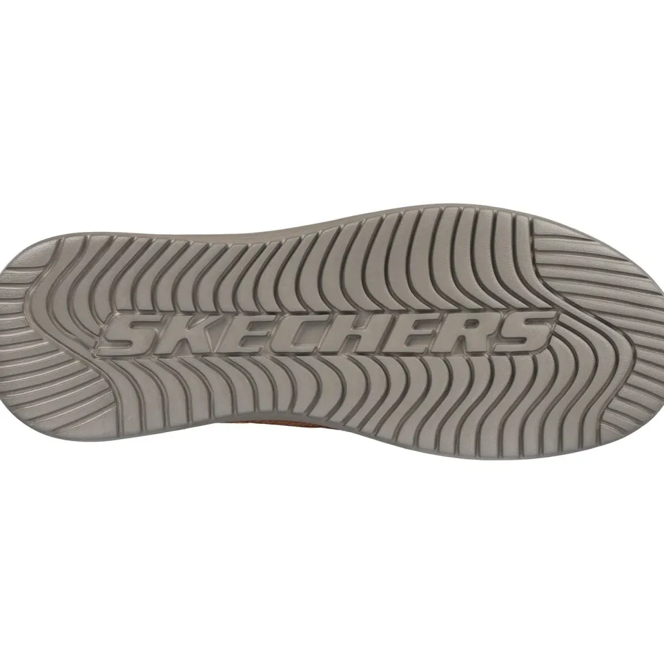 Men's Wide Fit Skechers 204875 Proven Aldeno Trainers - Dark Brown