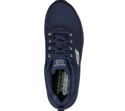 Men's Wide Fit Skechers 232364 Relaxed Fit Meerno D'lux Walker Trainers - Navy