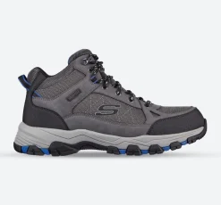 Men's Wide Fit Skechers 204477 Selmen Melano Hiking Boots - Grey