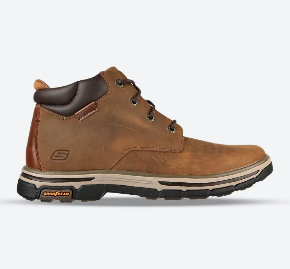 Men's Wide Fit Skechers 204394 Segment 2.0 Brogden Boots - Desert/Brown