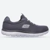 Men's Wide Fit Skechers 52811 Summits Slip On Sports Trainers - Charcoal