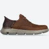 Men's Wide Fit Skechers 205046 Slip-ins Garza Gervin Trainers - Brown