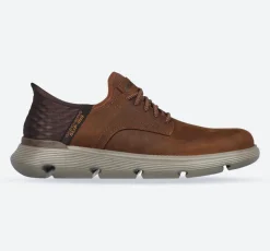 Men's Wide Fit Skechers 205046 Slip-ins Garza Gervin Trainers - Brown