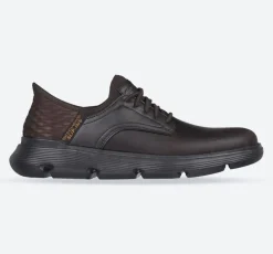 Men's Wide Fit Skechers 205046 Slip-ins Garza Gervin Trainers - Chocolate