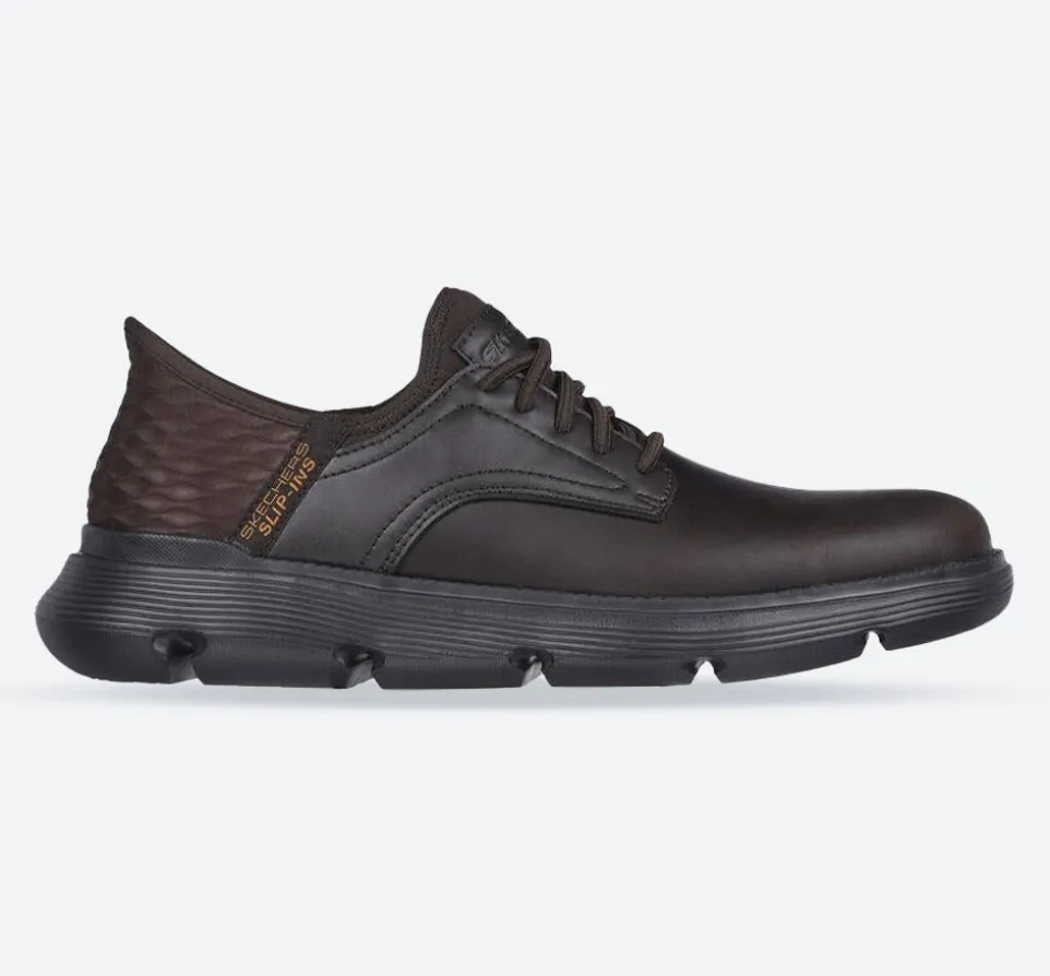 Men's Wide Fit Skechers 205046 Slip-ins Garza Gervin Trainers - Chocolate