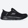 Men's Wide Fit Skechers 216330 Slip-ins Go Walk Flex 100% Waterproof Trainers - Black