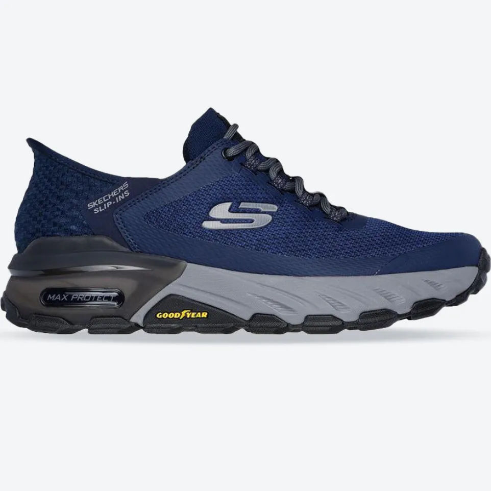 Men's Wide Fit Skechers 237309 Slip-ins Max Protect Assembly Trainers - Navy