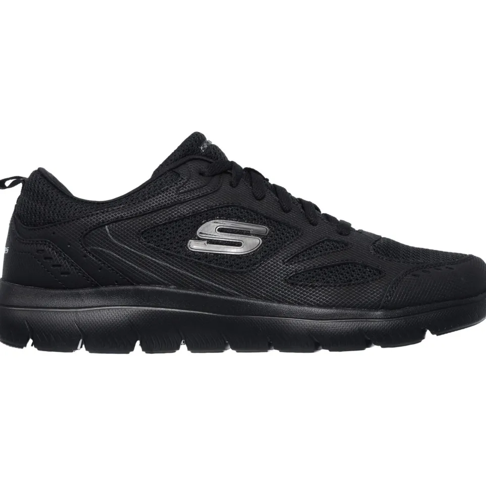 Men's Wide Fit Skechers 52812 Summits South Rim Sports Trainers - Black