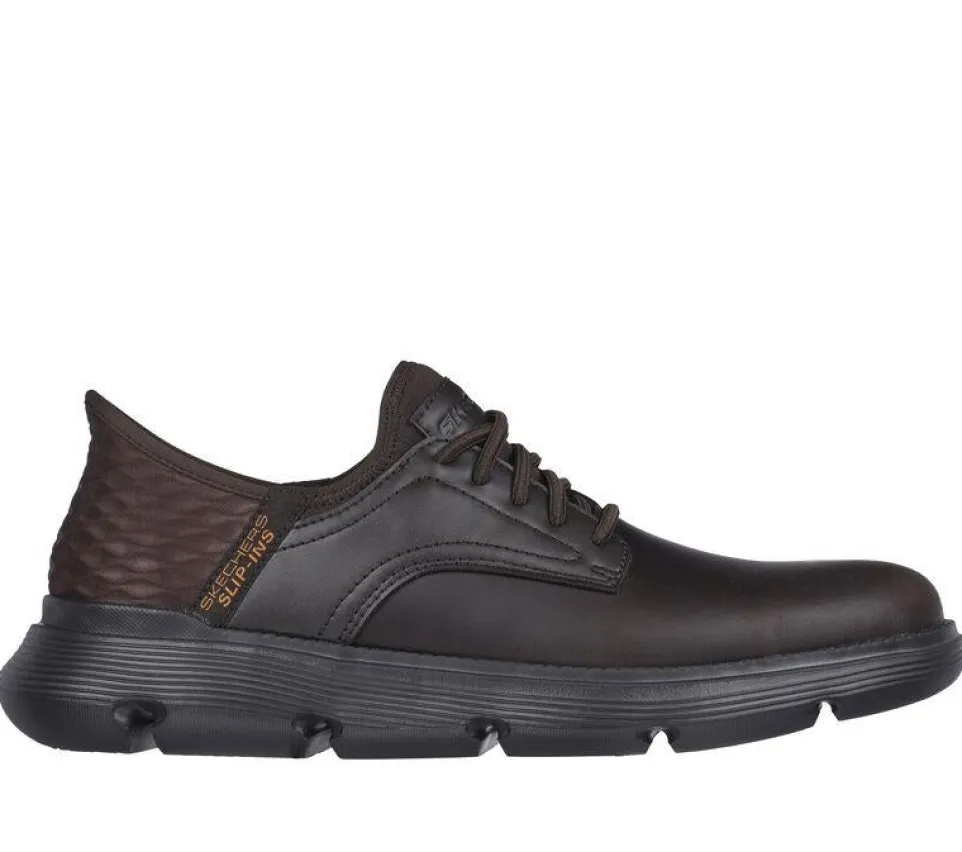 Men's Wide Fit Skechers 205046 Slip-ins Garza Gervin Trainers - Chocolate