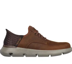 Men's Wide Fit Skechers 205046 Slip-ins Garza Gervin Trainers - Dark Brown