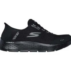 Men's Wide Fit Skechers 216330 Slip-ins Go Walk Flex 100% Waterproof Trainers - Black
