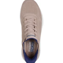 Men's Wide Fit Skechers 118312 Slip-ins Bobs Sport Squad Chaos Solid Step Trainers
