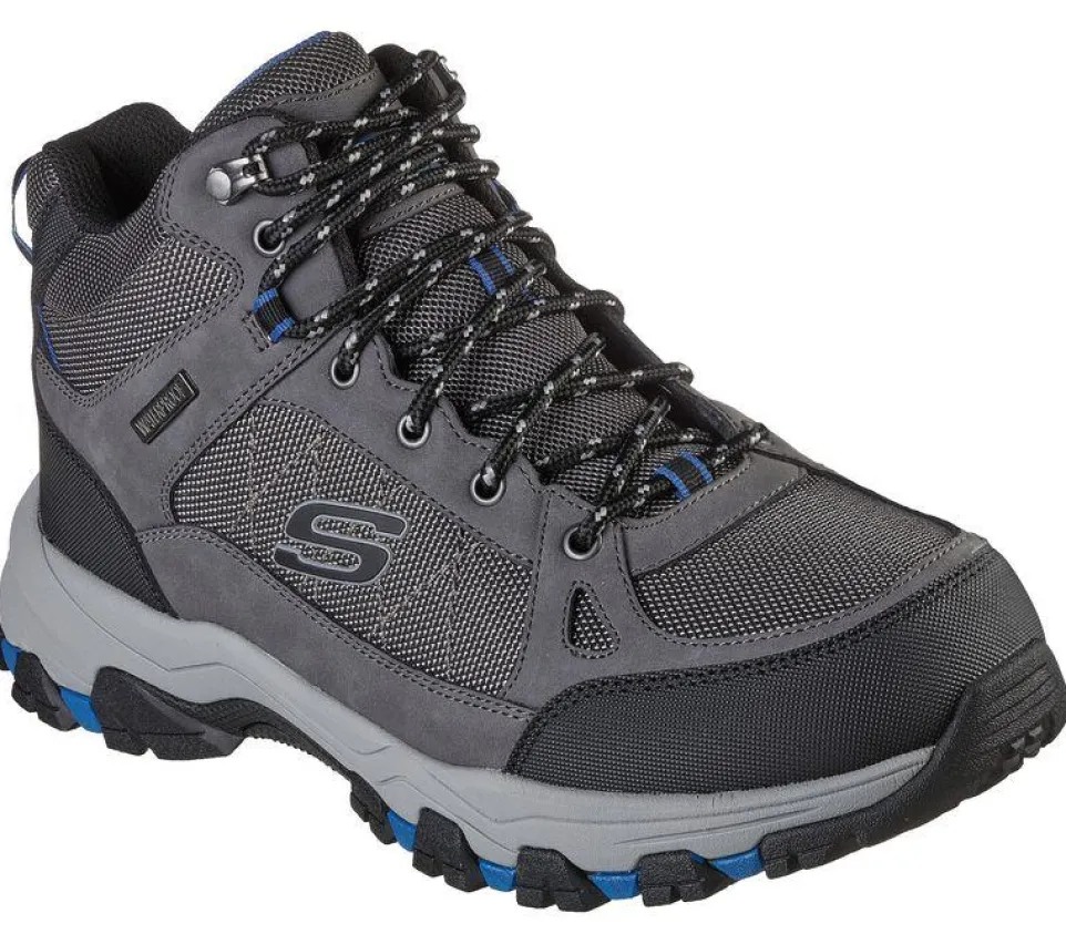 Men's Wide Fit Skechers 204477 Selmen Melano Hiking Boots - Grey