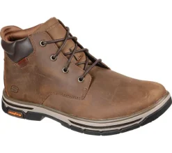 Men's Wide Fit Skechers 204394 Segment 2.0 Brogden Boots - Desert/Brown