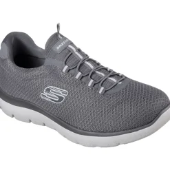 Men's Wide Fit Skechers 52811 Summits Slip On Sports Trainers - Charcoal