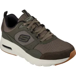 Men's Wide Fit Skechers 232646 Skech Air Court Homegrown Trainers - Olive