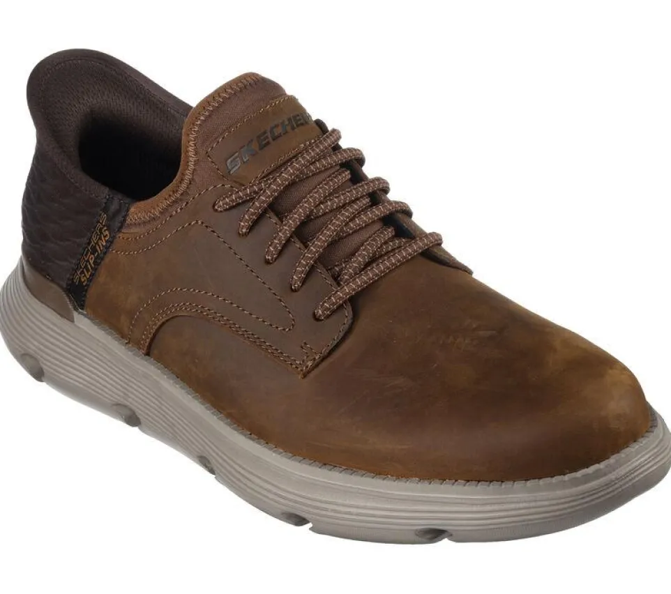 Men's Wide Fit Skechers 205046 Slip-ins Garza Gervin Trainers - Brown