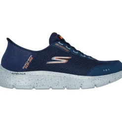 Men's Wide Fit Skechers 216330 Slip-ins Go Walk Flex 100% Waterproof Trainers - Navy
