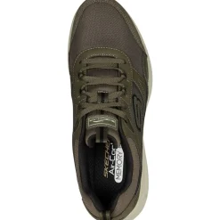 Men's Wide Fit Skechers 232646 Skech Air Court Homegrown Trainers - Olive
