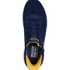 Men's Wide Fit Skechers 118312 Slip-ins Bobs Sport Squad Chaos Solid Step Trainers