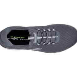 Men's Wide Fit Skechers 52811 Summits Slip On Sports Trainers - Charcoal