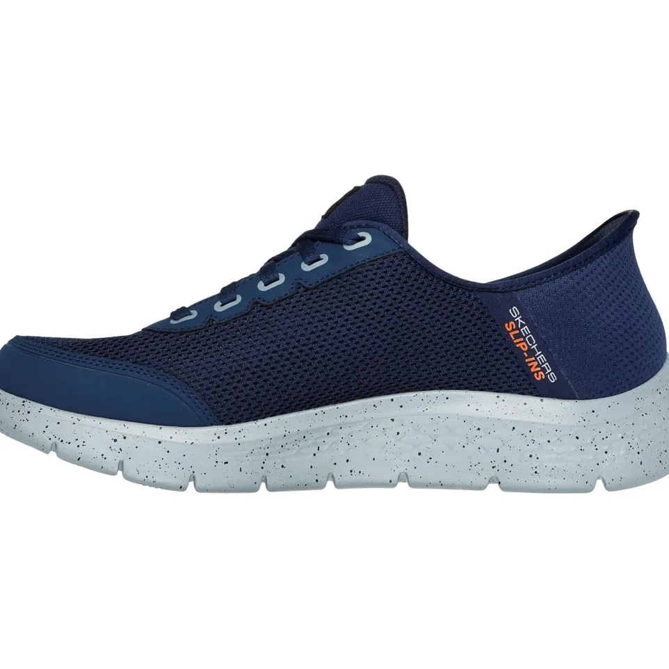 Men's Wide Fit Skechers 216330 Slip-ins Go Walk Flex 100% Waterproof Trainers - Navy