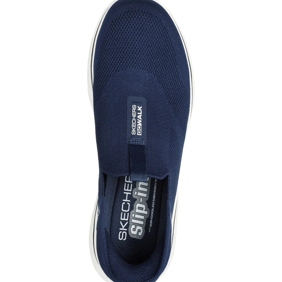 Men's Wide Fit Skechers 216641 Slip-ins Go Walk 7 Easy On 2 Trainers