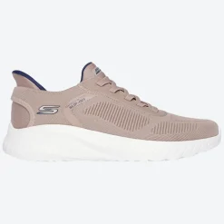 Men's Wide Fit Skechers 118312 Slip-ins Bobs Sport Squad Chaos Solid Step Trainers