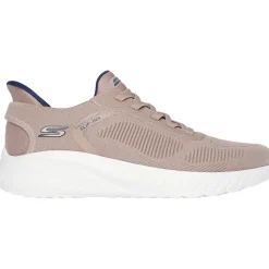 Men's Wide Fit Skechers 118312 Slip-ins Bobs Sport Squad Chaos Solid Step Trainers