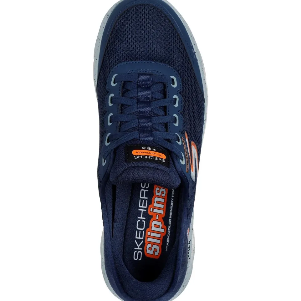 Men's Wide Fit Skechers 216330 Slip-ins Go Walk Flex 100% Waterproof Trainers