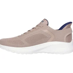 Men's Wide Fit Skechers 118312 Slip-ins Bobs Sport Squad Chaos Solid Step Trainers