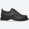 Men's Wide Fit Skechers 6618 Tom Cats Lace Up Shoes - Black
