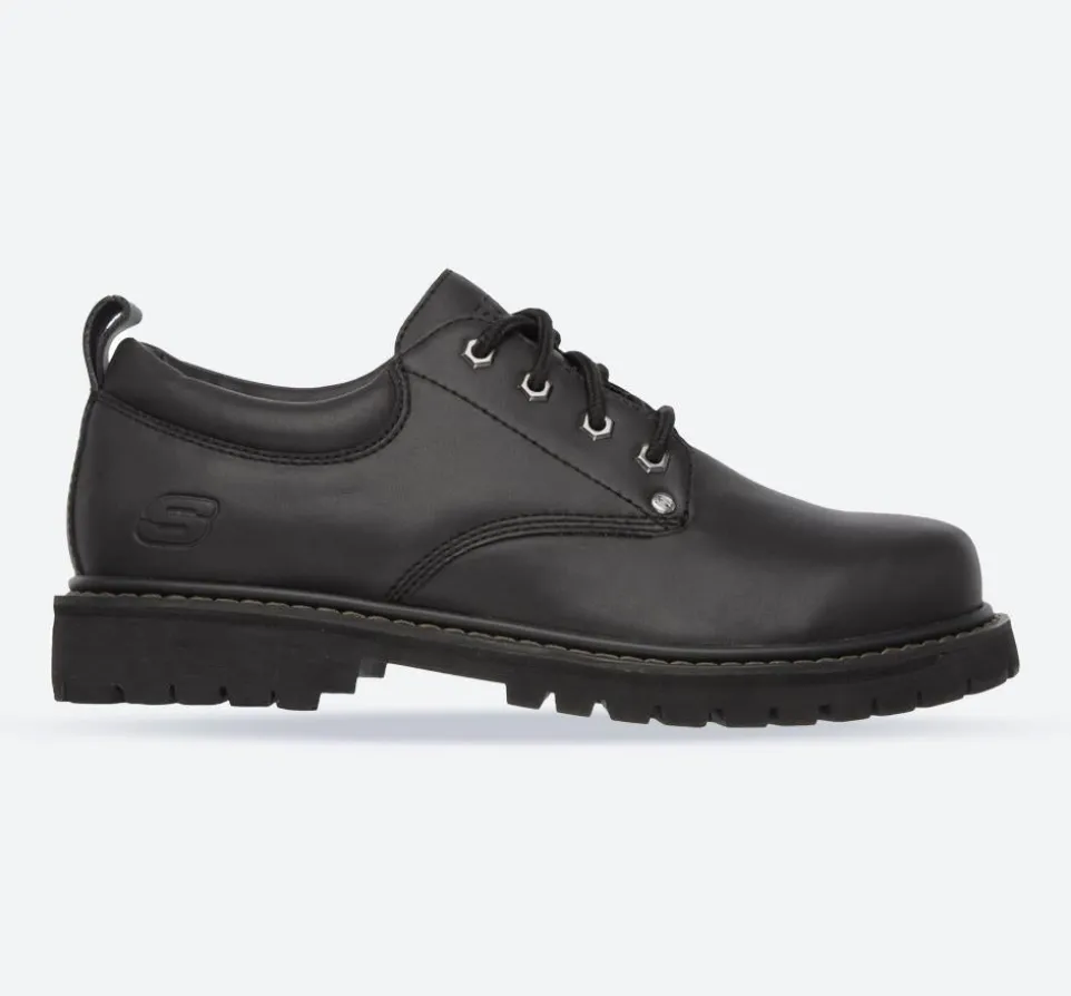 Men's Wide Fit Skechers 6618 Tom Cats Lace Up Shoes - Black