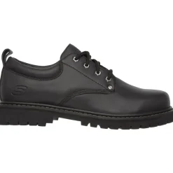 Men's Wide Fit Skechers 6618 Tom Cats Lace Up Shoes - Black
