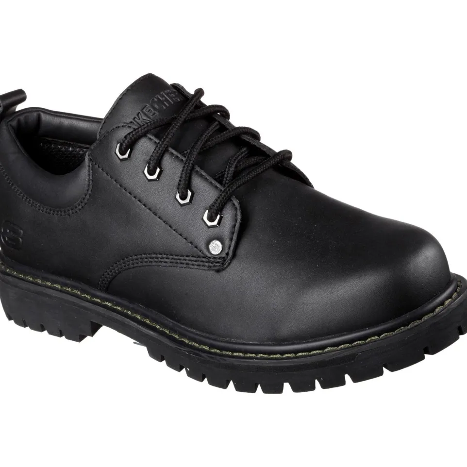 Men's Wide Fit Skechers 6618 Tom Cats Lace Up Shoes - Black