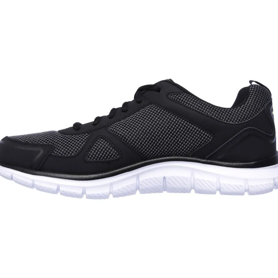 Men's Wide Fit Skechers 52630 Track Bucolo Sports Trainers - Black/White