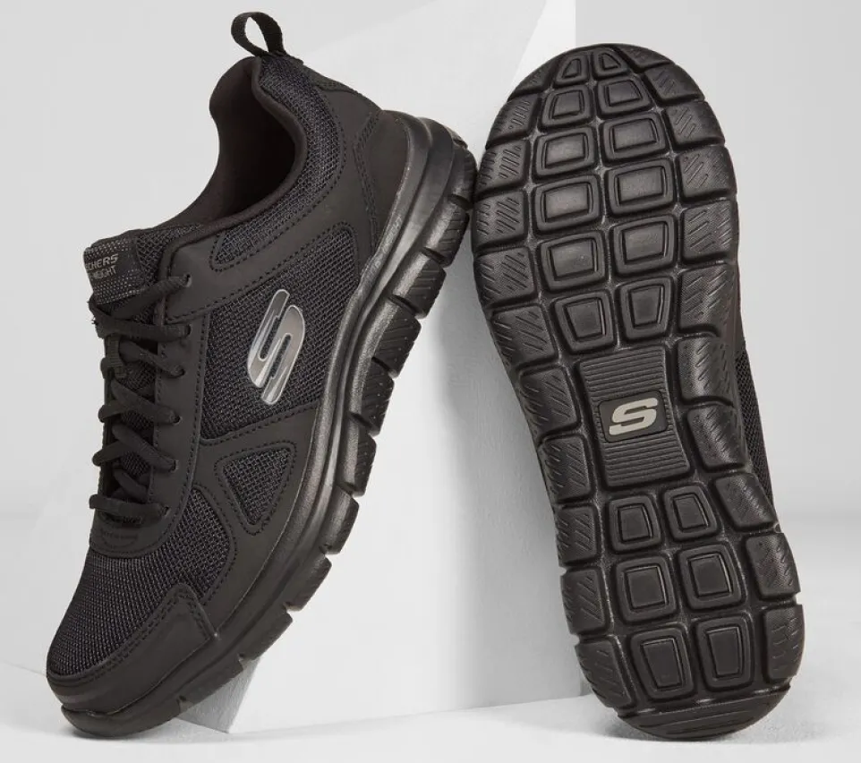 Men's Wide Fit Skechers 52631 Track Scloric Walking Trainers