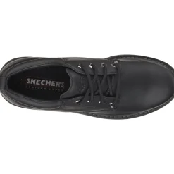 Men's Wide Fit Skechers 6618 Tom Cats Lace Up Shoes - Black