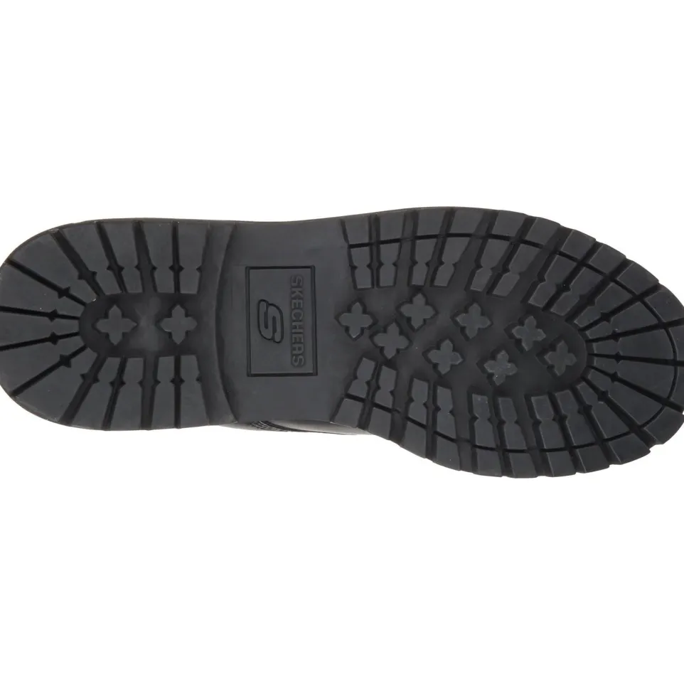 Men's Wide Fit Skechers 6618 Tom Cats Lace Up Shoes - Black