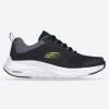 Men's Wide Fit Skechers 232628 Vapor Foam Trainers - Black/Lime