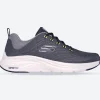 Men's Wide Fit Skechers 232626 Vapor Foam Varien Trainers - Navy/Grey