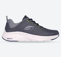 Men's Wide Fit Skechers 232626 Vapor Foam Varien Trainers - Navy/Grey