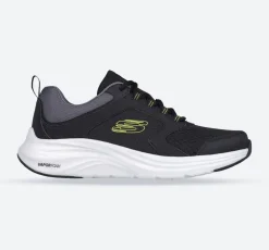 Men's Wide Fit Skechers 232628 Vapor Foam Trainers - Black/Lime