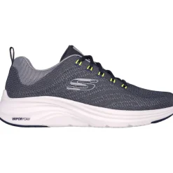Men's Wide Fit Skechers 232626 Vapor Foam Varien Trainers - Navy/Grey