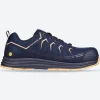 Men's Wide Fit Skechers 200127EC Malad II Safety Trainers - Navy/Tan