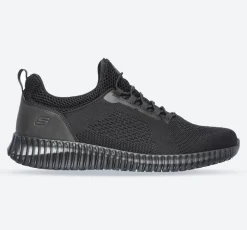 Men's Wide Fit Skechers 77188EC Cessnock Occupational Trainers - Black