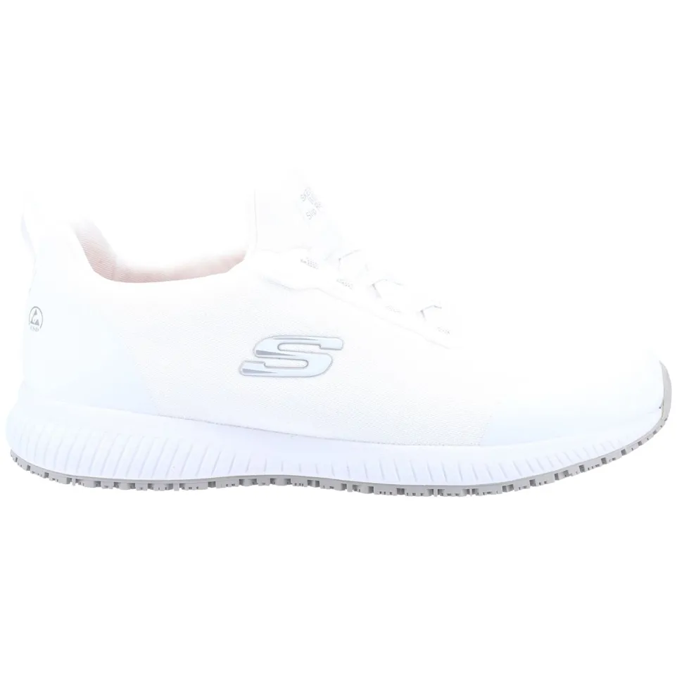 Men's Wide Fit Skechers 200051EC Squad Sr Myton Trainers - White