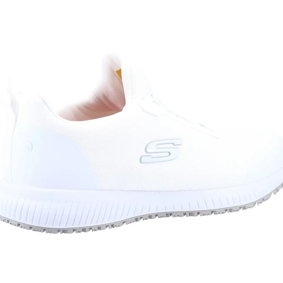 Men's Wide Fit Skechers 200051EC Squad Sr Myton Trainers - White