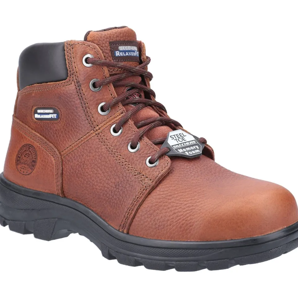 Men's Wide Fit Skechers 77009EC Workshire Safety Boots