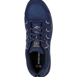 Men's Wide Fit Skechers 200127EC Malad II Safety Trainers - Navy/Tan